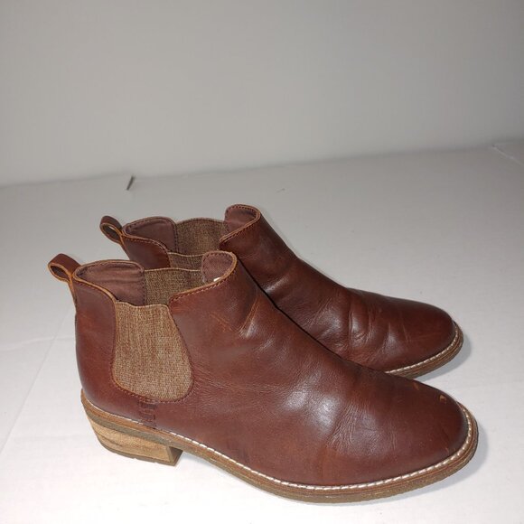 Sperry Maya Leather Chelsea Booties Size 7 Brown - Picture 1 of 8